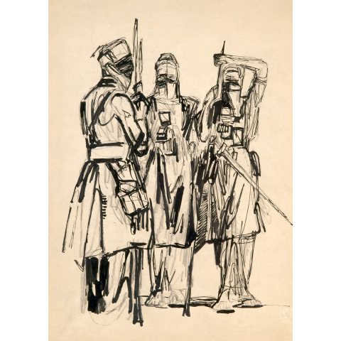 Three Tuaregs standing 1933